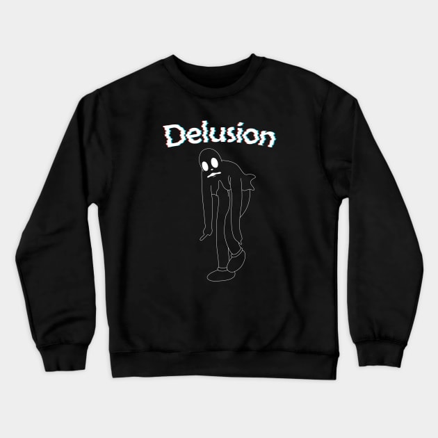 Delusion ghost black Crewneck Sweatshirt by kanopa